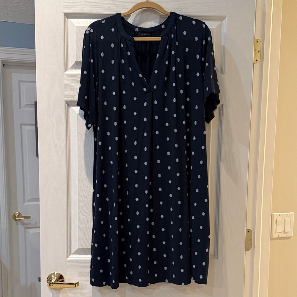 J. Jill Navy Wearever Collection Dress